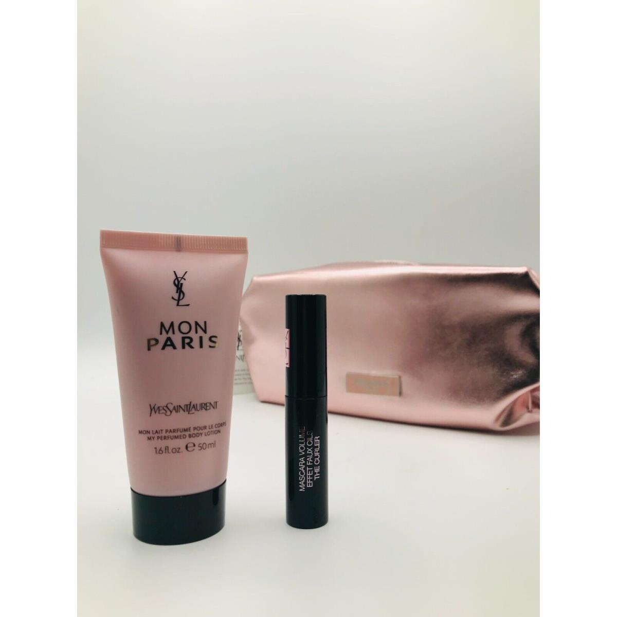 Yves Saint Laurent Beauty Pouch Mon Paris Lotion 1.6 and Mascara As Shown