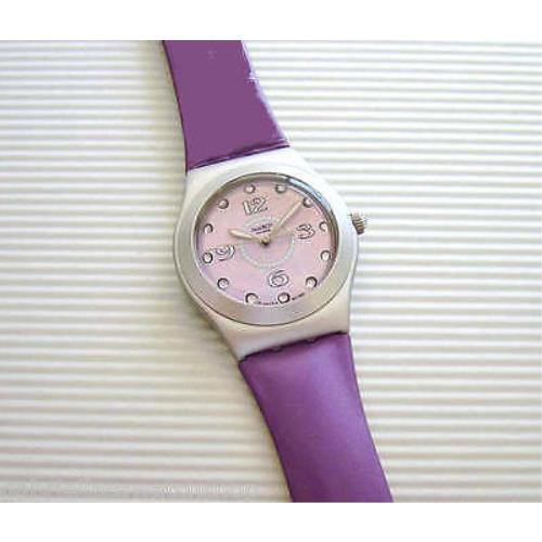 Sparkling Wine Gorgeous Purple/pink Hues Irony Medium Swatch Watch Nib-rare - Pink, Purple