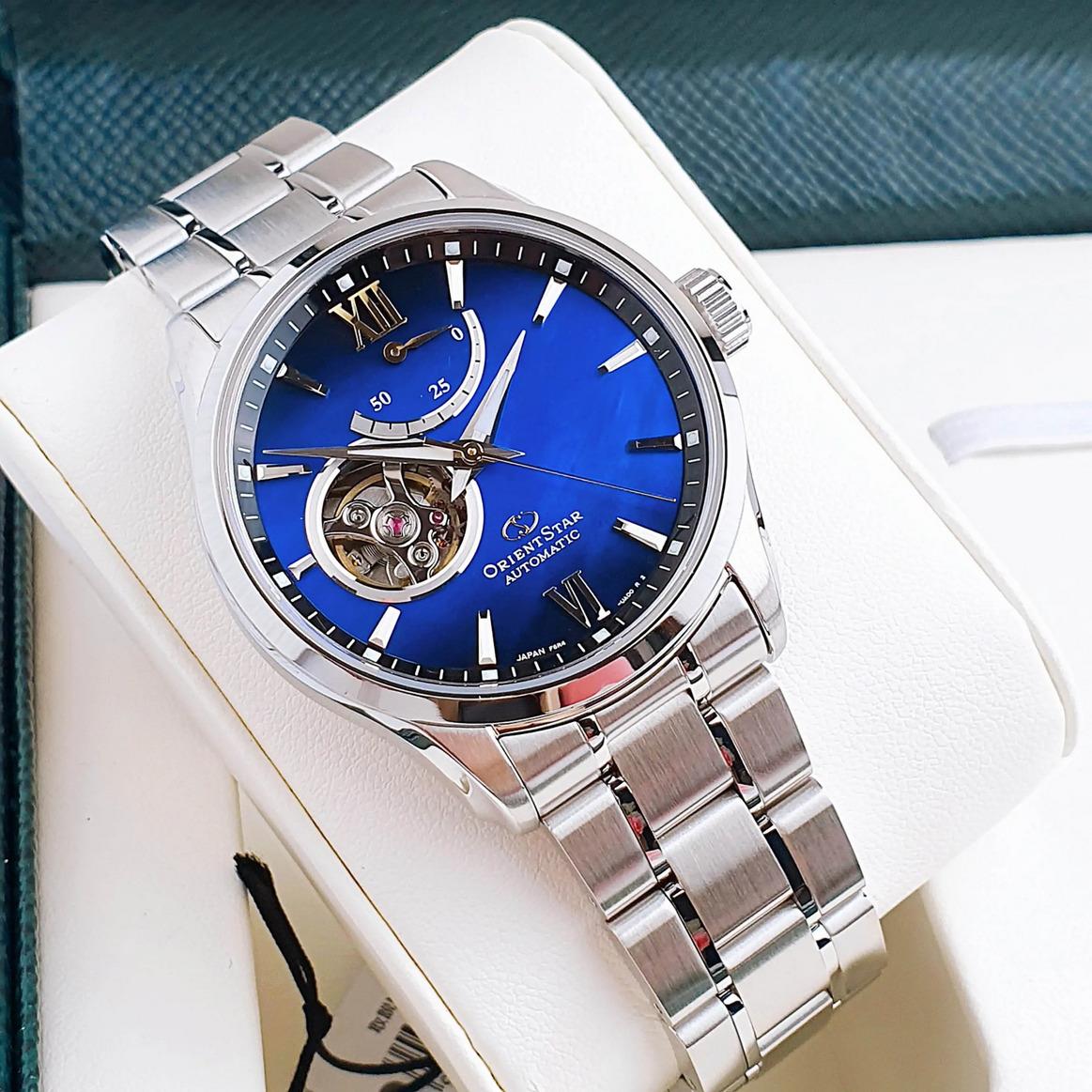 Orient Star Blue Dial Automatic Sapphire Crystal Men`s Watch RK-AT0011A