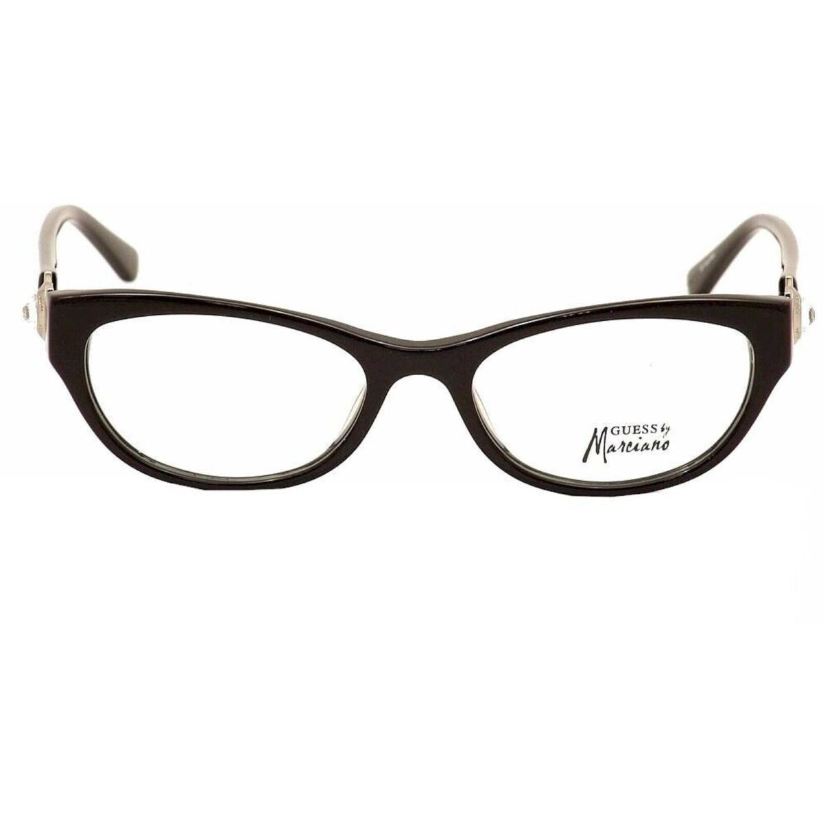 Guess By Marciano Women`s Eyeglasses Black Rectangular Frame GM0196 0196 Blk