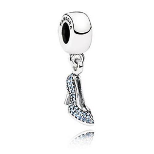 Disney Princess Cinderella Sparkling Slipper Pandora Charm Bracelet Bead