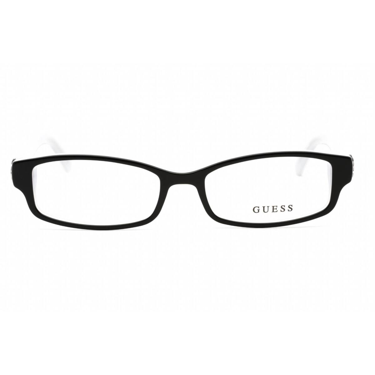 Guess Women`s Eyeglasses Full Rim Black/crystal Plastic Rectangular GU2526 003