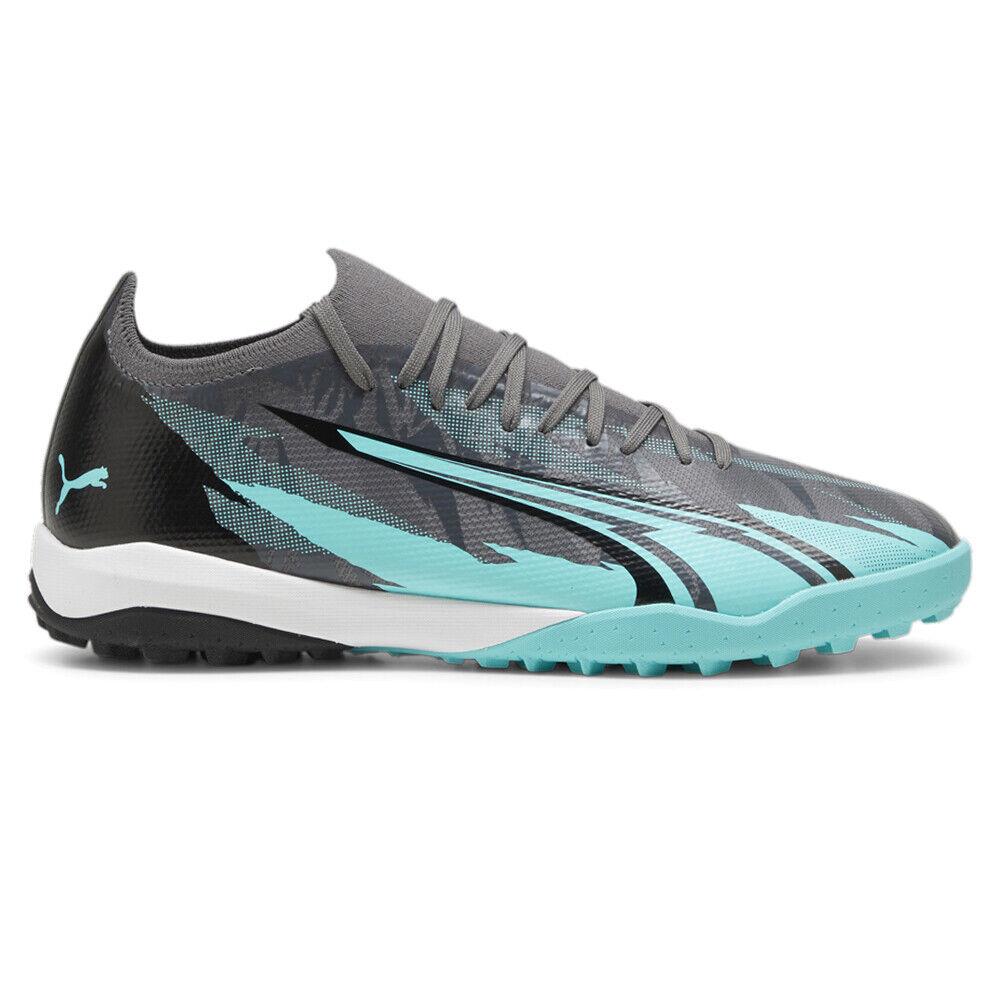 Puma Ultra Match Rush Turf Training Soccer Cleats Mens Blue Grey Sneakers Athle - Blue, Grey