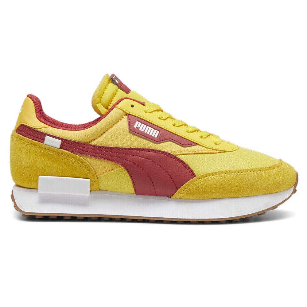 Puma Future Rider Play On Lace Up Mens Yellow Sneakers Casual Shoes 39347320 - Yellow