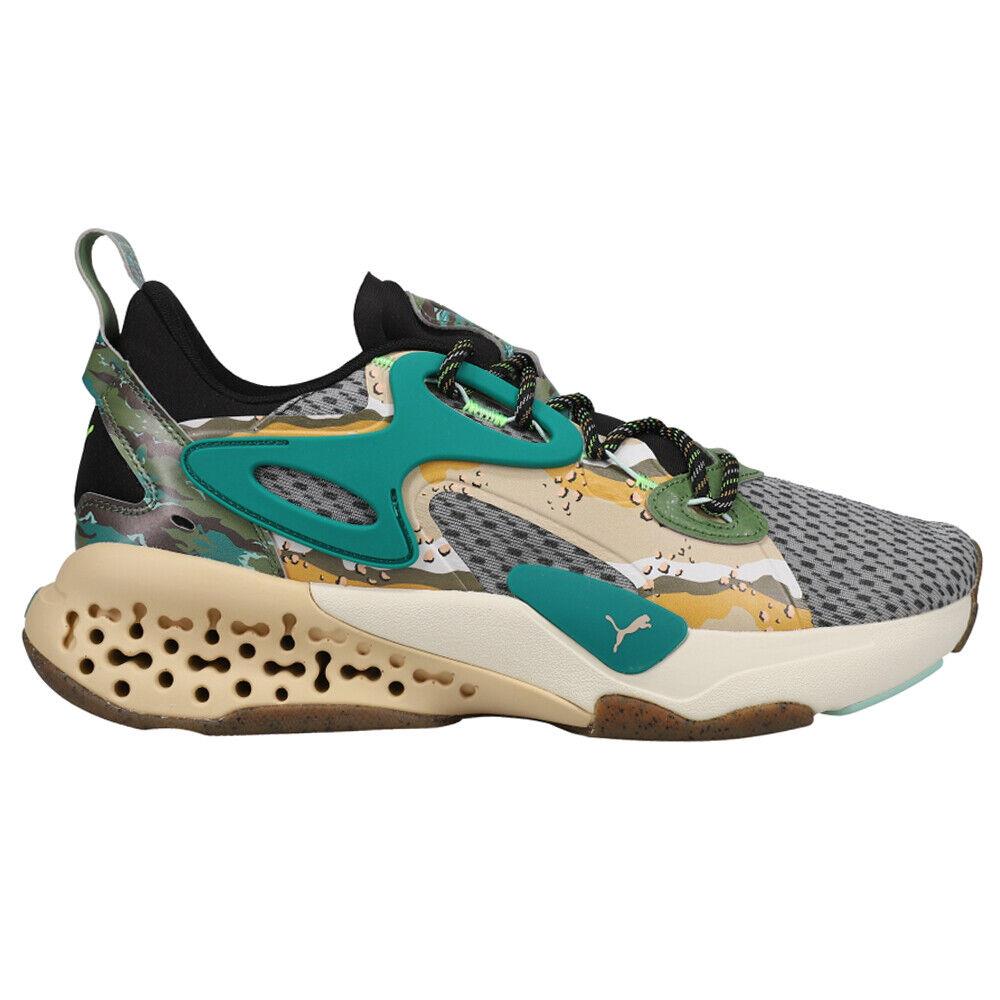 Puma Xetic Halflife Disruptive Camo Lace Up Mens Beige Green Grey Sneakers Ca - Beige, Green, Grey