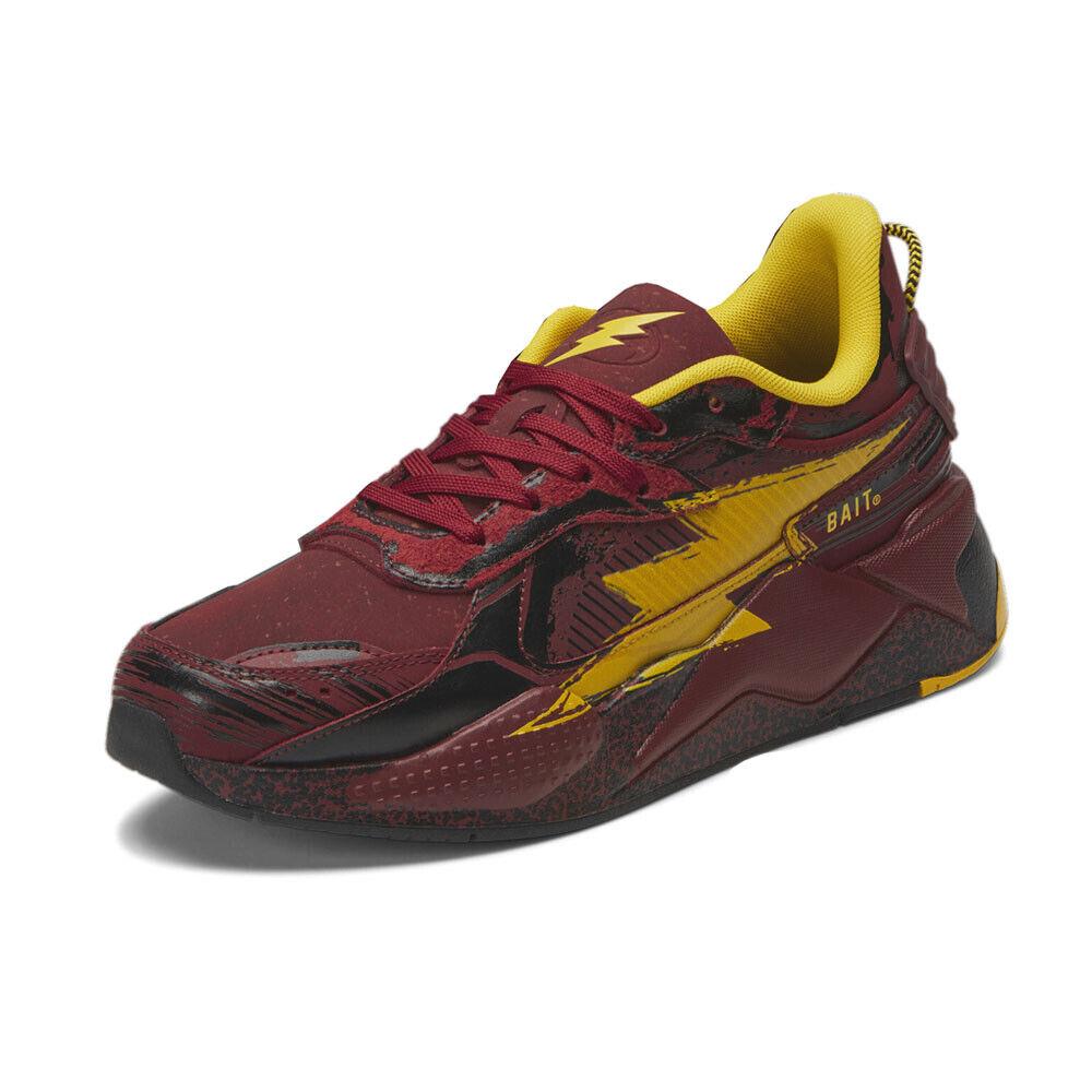 Puma Flash X Rsx Lace Up Mens Burgundy Red Yellow Sneakers Casual Shoes 39193 SporTipTop