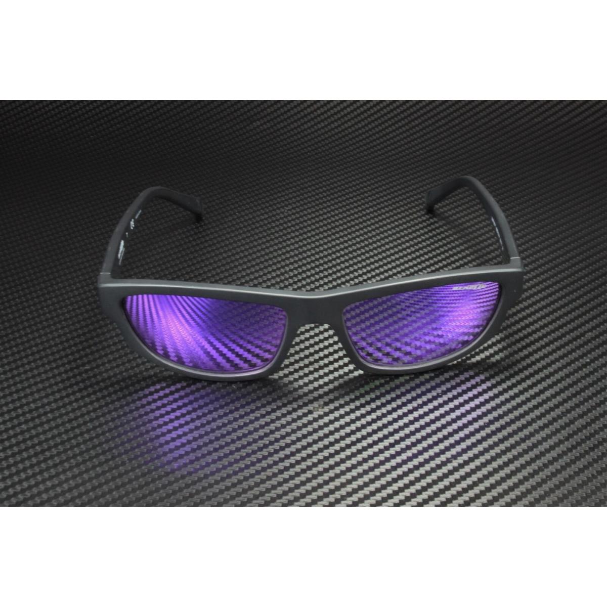 Arnette Lost Boy AN4260 01 4V Matte Black Grey Mir Violet 56 mm Men`s Sunglasses