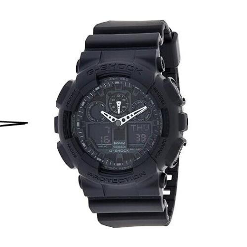 Casio G-shock Ana-digi Speed Indicator Black Dial White Hands Men`s Watch