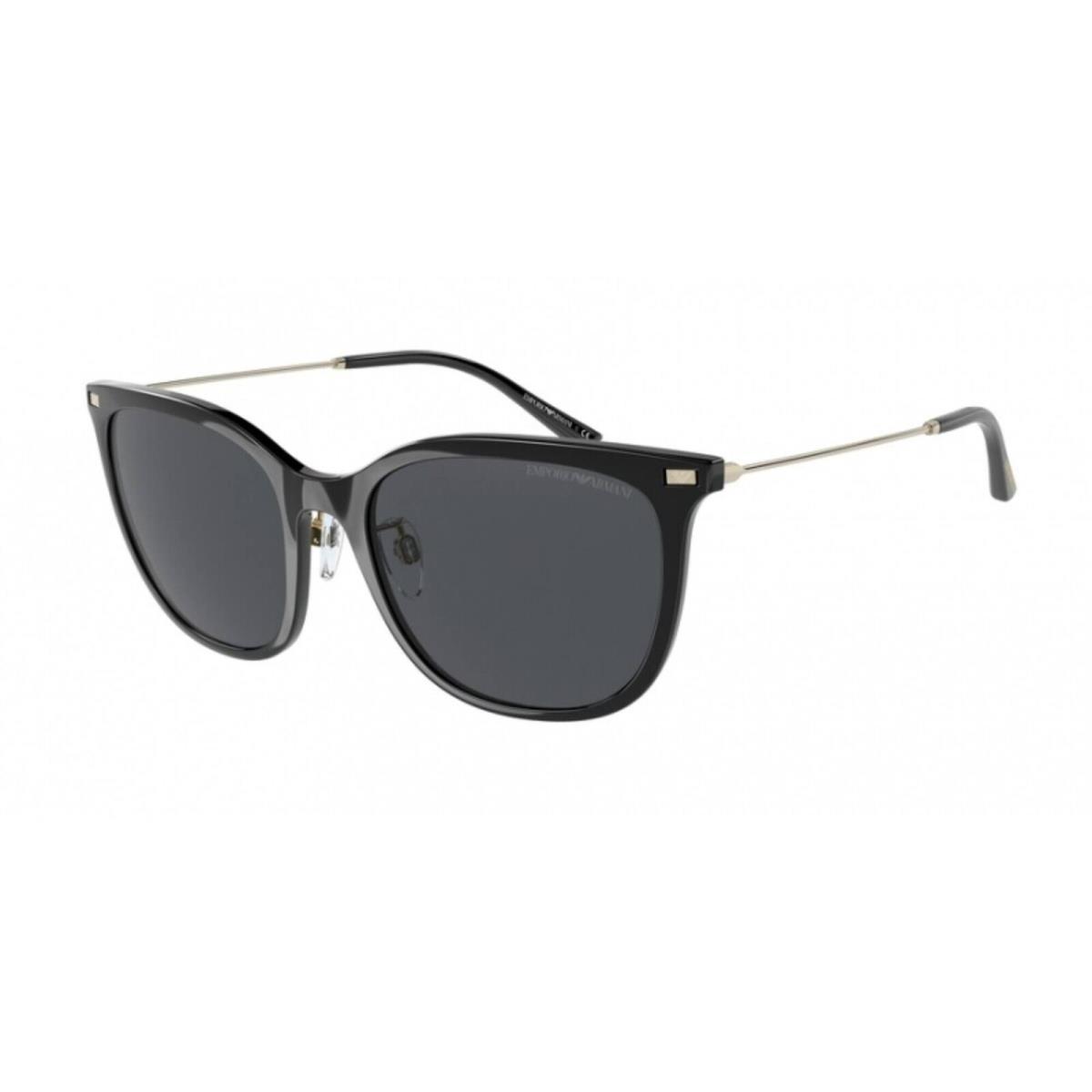 Emporio Armani Women`s Sunglasses Shiny Black Plastic Cat Eye Frame 4181 500187