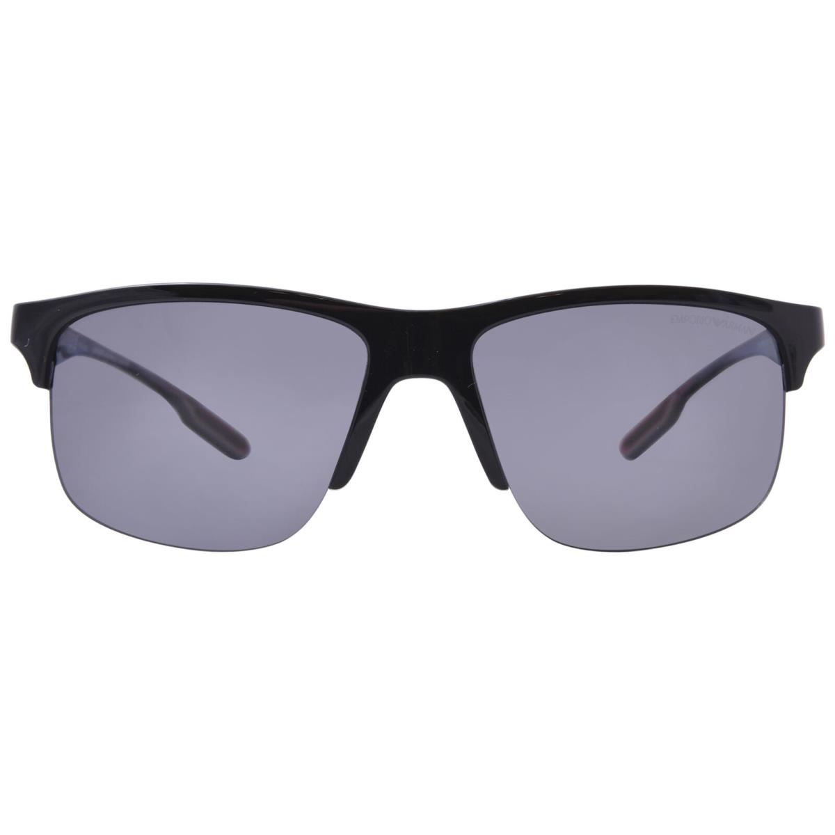Emporio Armani EA4188U 5017T3 Sunglasses Men`s Shiny Black/polarized Grey 62mm
