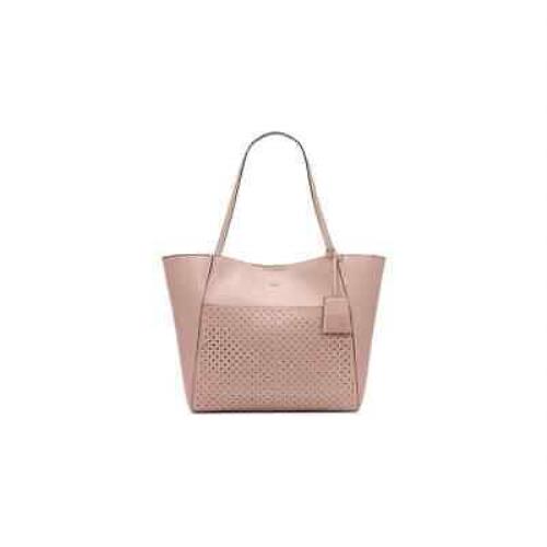 Dkny Peyton Large Perforated Tote Bag In Rosewater Pink