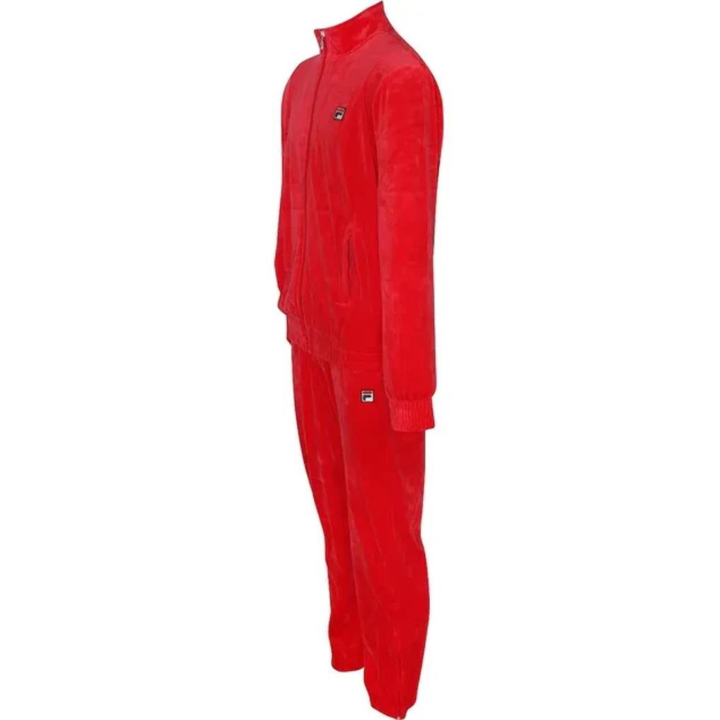 Fila LM191831-622/LM191832-622 Red Velour Tracksuit