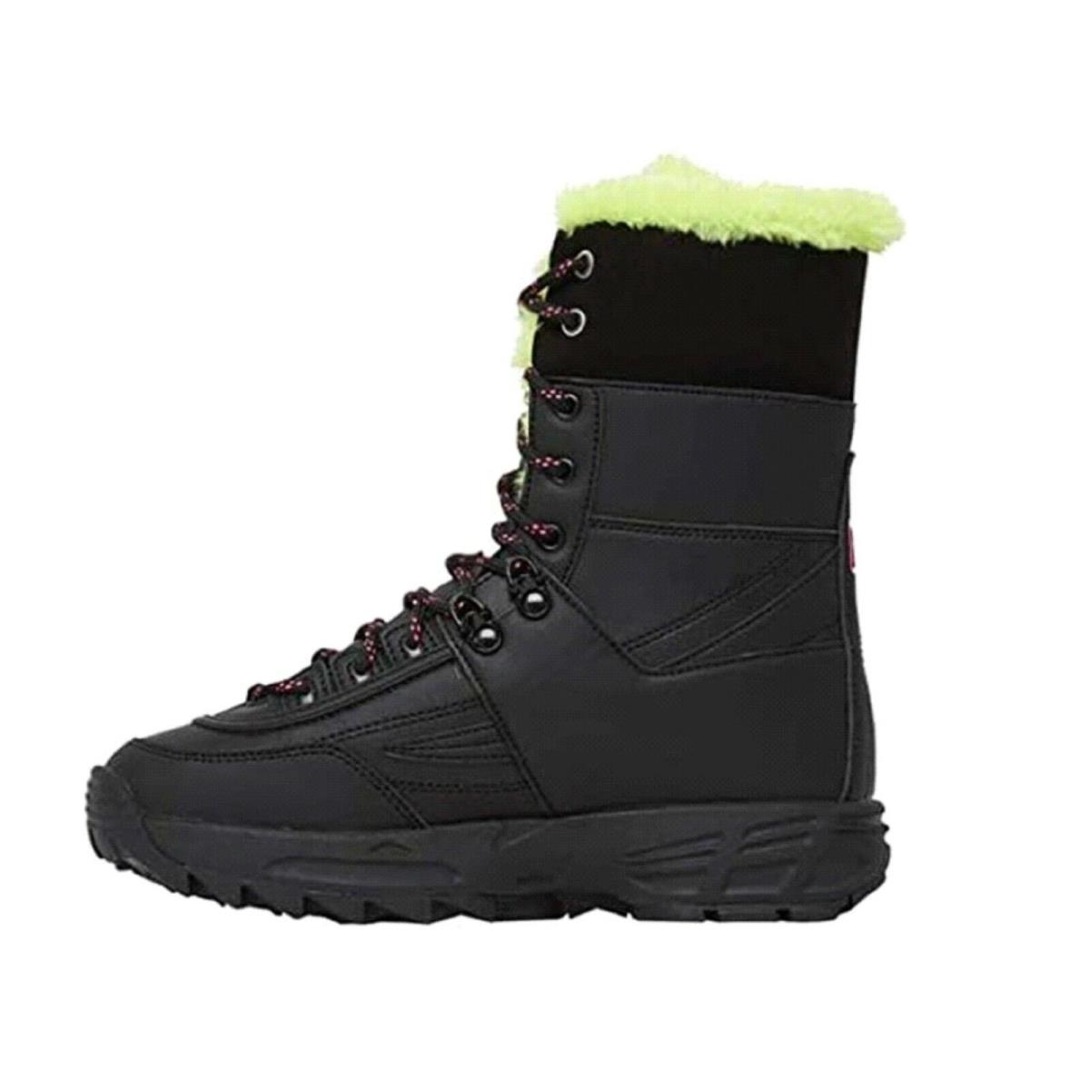 Fila Women`s Disruptor Boot Black/lemon Tonic/knockout Pink