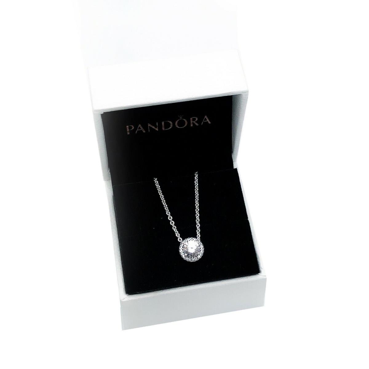 Pandora 925 Silver Celebrity Classic Sparkle CZ Pendant Necklace 396240CZ