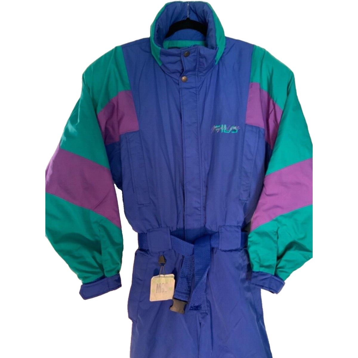 Fila Ski / Snow Suit Multicolor Blocking Sz US40 Men s Magic Line Bluegreenpurpl