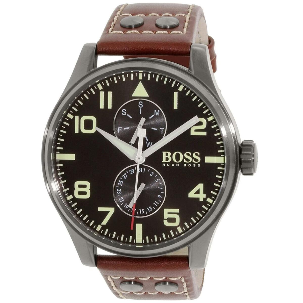 Hugo Boss Men`s Aeroliner Maxx Black Dial Watch - 1513079