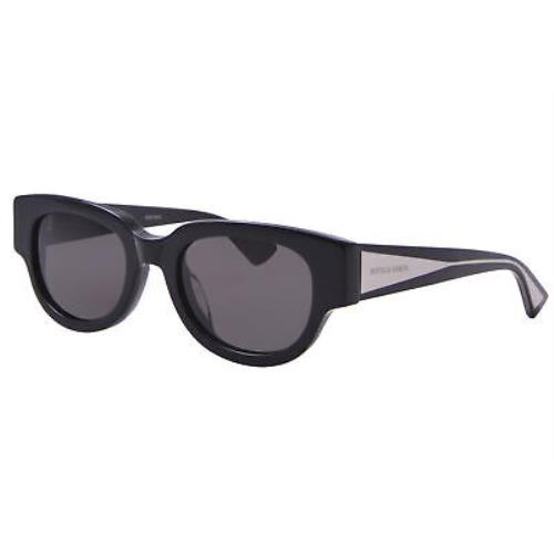 Bottega Veneta BV1278SA 001 Sunglasses Women`s Black/grey Lenses Cat Eye 52mm