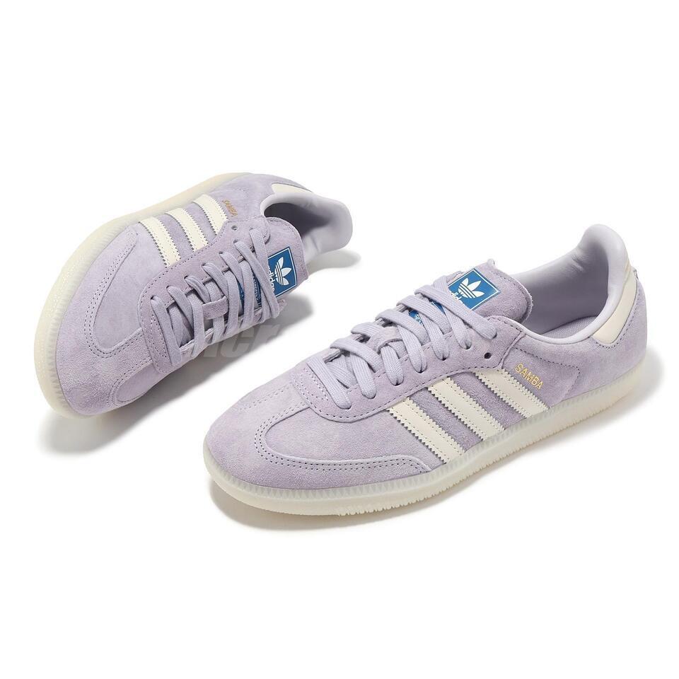 Adidas Originals Samba OG Silver Dawn IG6176 Purple Mens Casual Shoes Sneakers