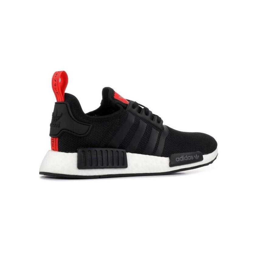 Adidas NMD_R1 J Core Black Hi-res Red Sneakers B42087 497 Youth Kids Shoes - Black