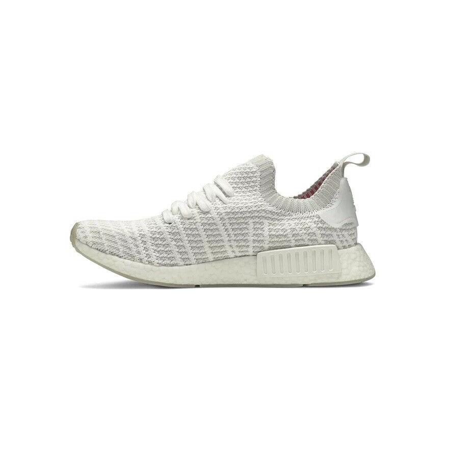 Adidas Nmd R1 Stlt PK Cloud White Grey Solar Pink CQ2390 482 Men`s Shoes - Cloud White/Grey/Solar Pink