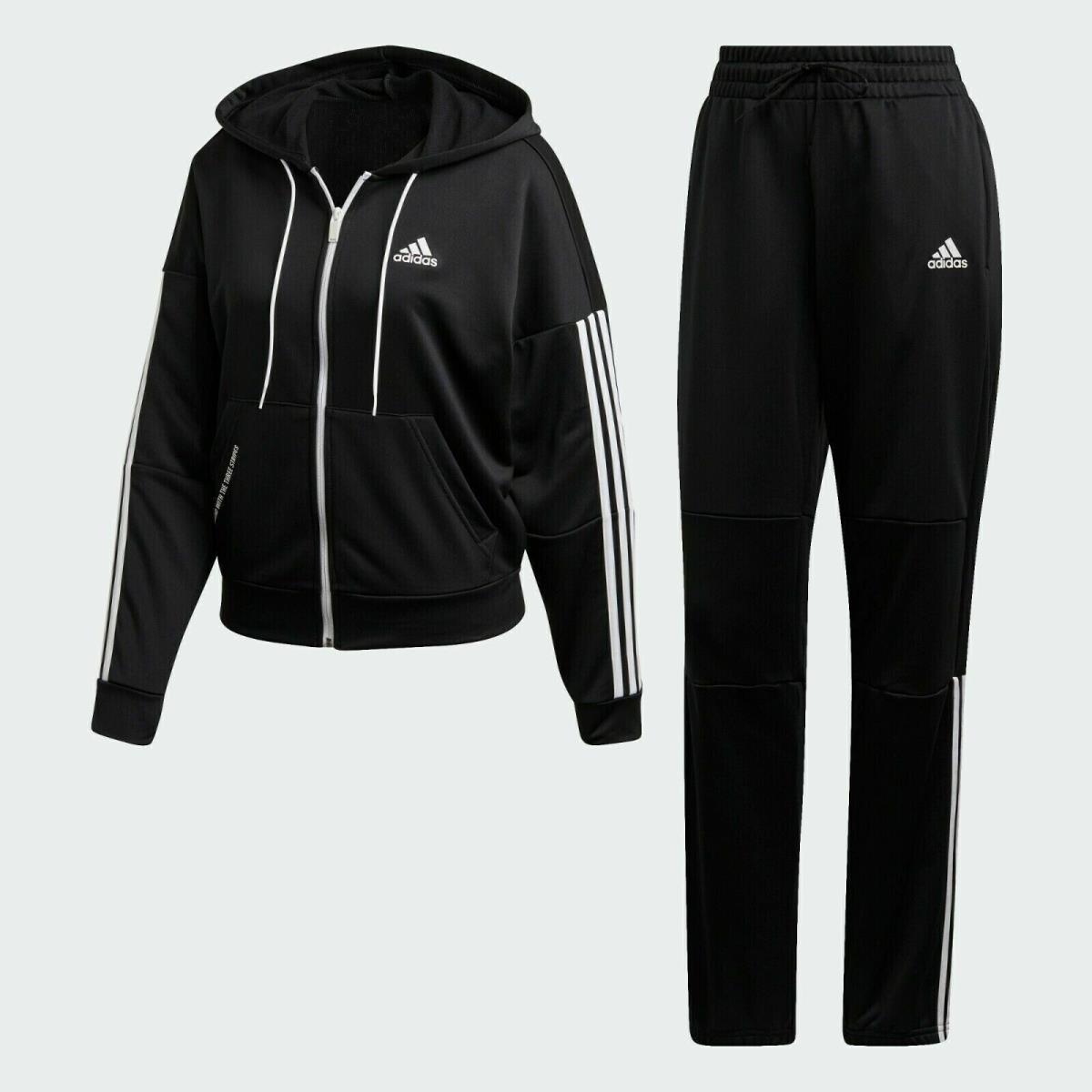 Adidas Women`s Game Time Aeroready Track Suit Pant Jacket FS6179 Size S M