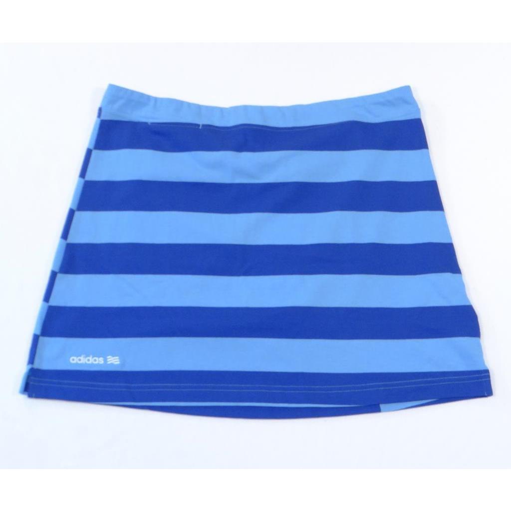 Adidas Golf Blue Stripe Skirt with Neon Yellow Stretch Capri Tights Women`s