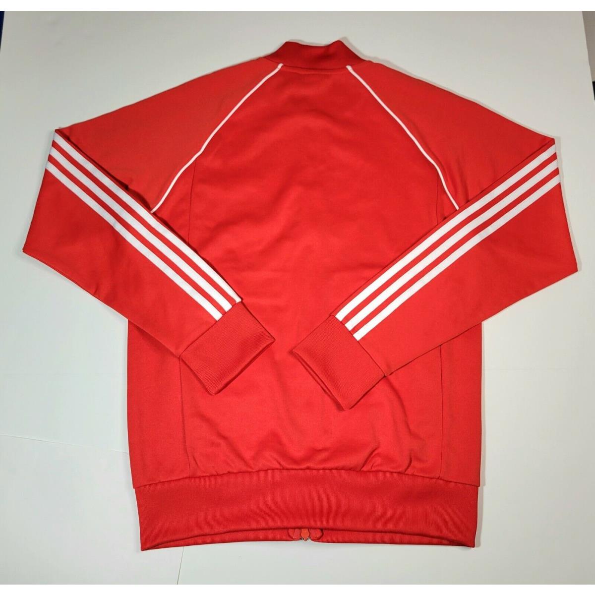 Adidas Superstar Track Jacket Small Medium Men Red White Trefoil Full Zip Run