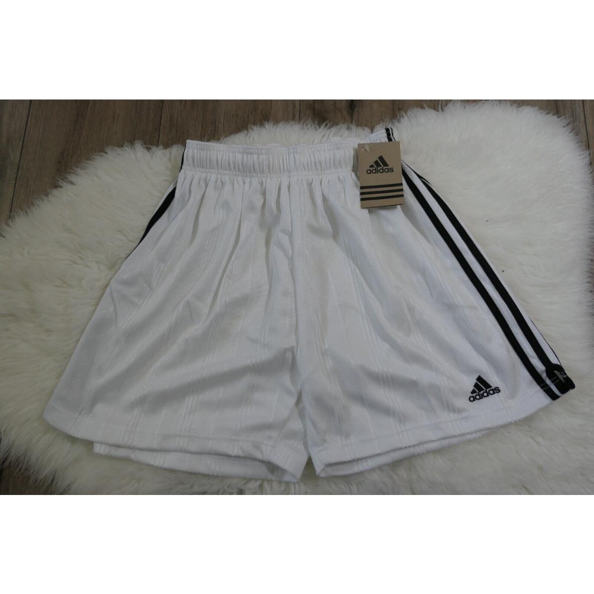 Vintage Y2K 90s Adidas Soccer Treviso Polyester Men`s White Shorts Large