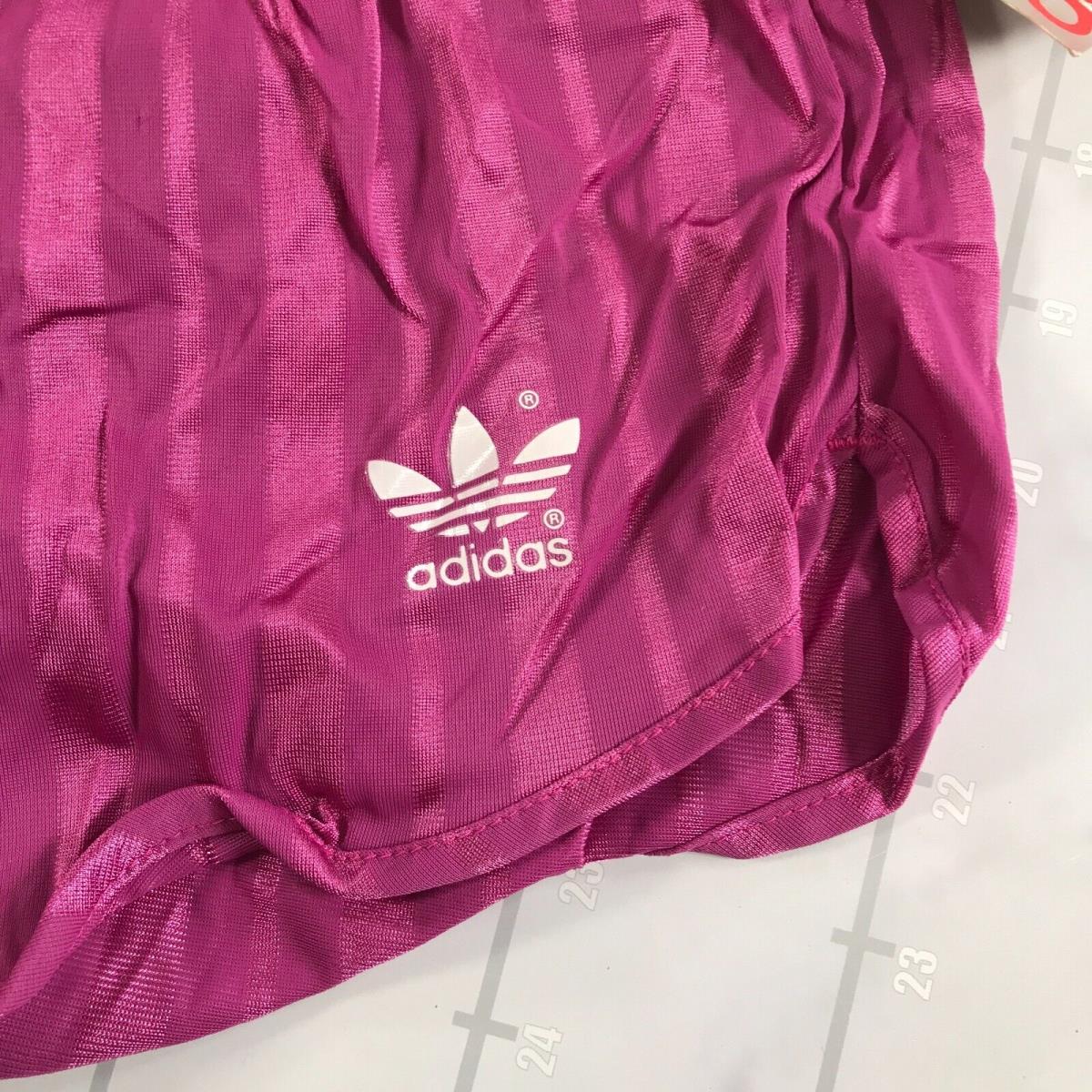 Vintage Adidas Running Shorts Womens S 28-30 Pink Purple Shimmery Striped