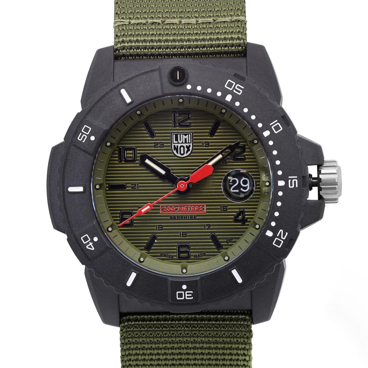 Luminox Navy Seal Carbonox 45mm Green Dial Quartz Mens Watch XS.3617.SET