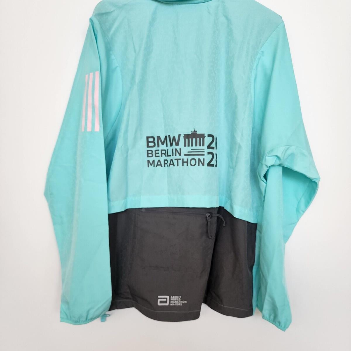 Adidas Bmw Berlin Marathon 2023 Legends Jacket Xxl Women Flash Aqua Teal