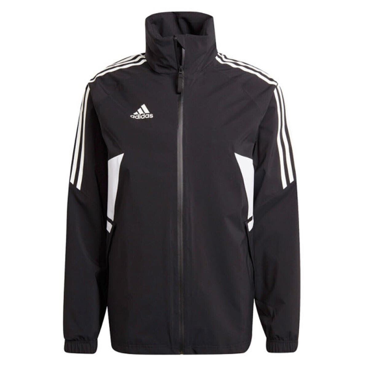 Adidas Condivo 22 Rain Jacket Black Athletic Hooded Jacket Sz: S HT2541 CON22
