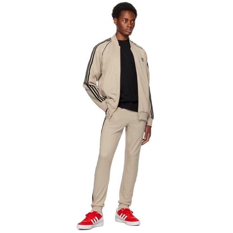 Adidas Originals Superstar Sst Tracksuit Wonder Beige Black Jacket Pant Mens M