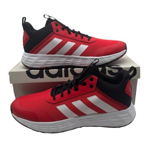 Adidas Own The Game 2.0 Red Basketball Shoes Snearkers Men`s Size 14 GW5487 - Red