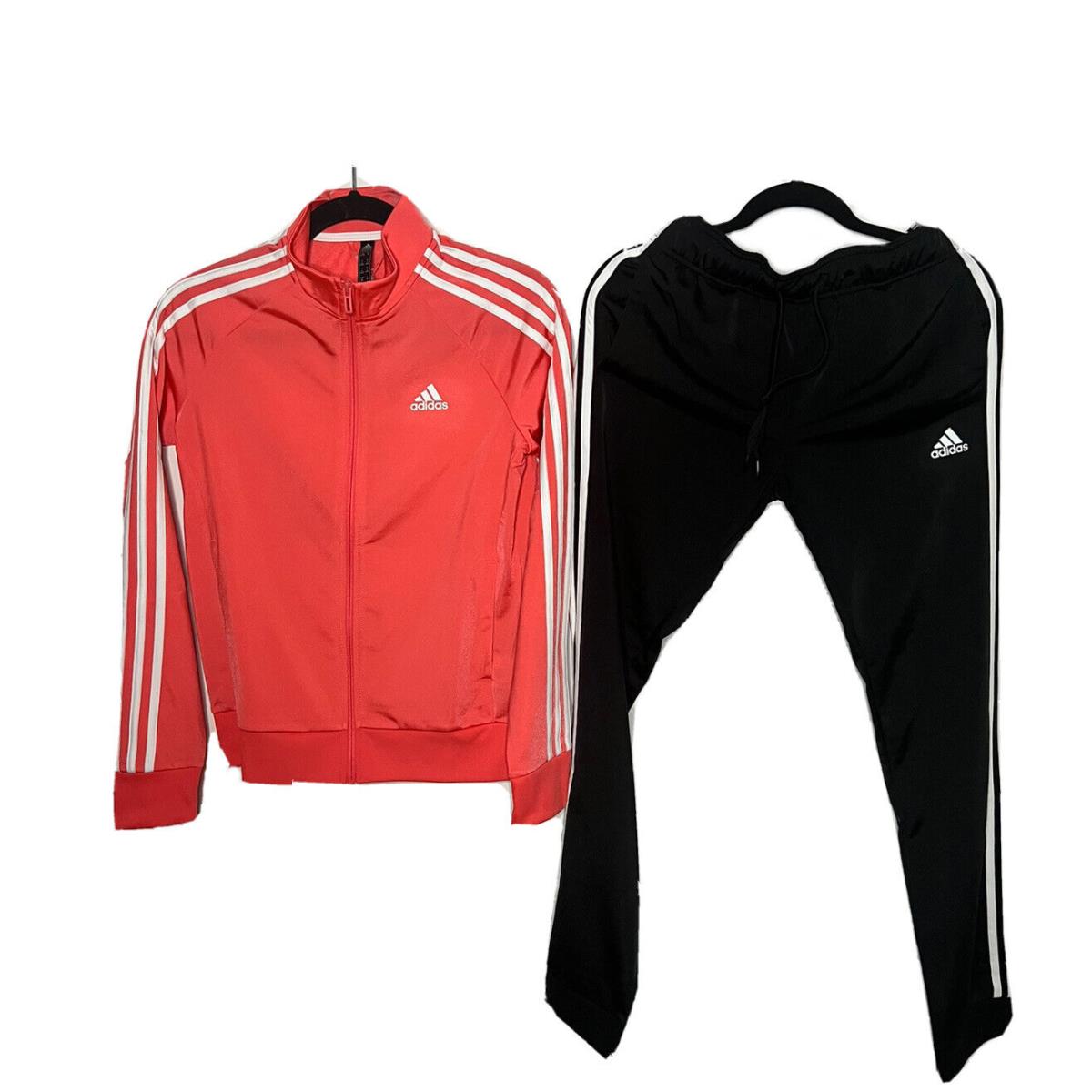 Adidas Women`s Small Tracksuit Pink/black Athletic Wear Casual Comfort Travel