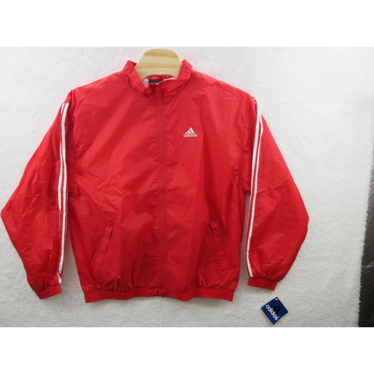 Vtg Y2K 90s Adidas Team Jefferson Soccer Men XL Nylon Lined Full Zip Jacket