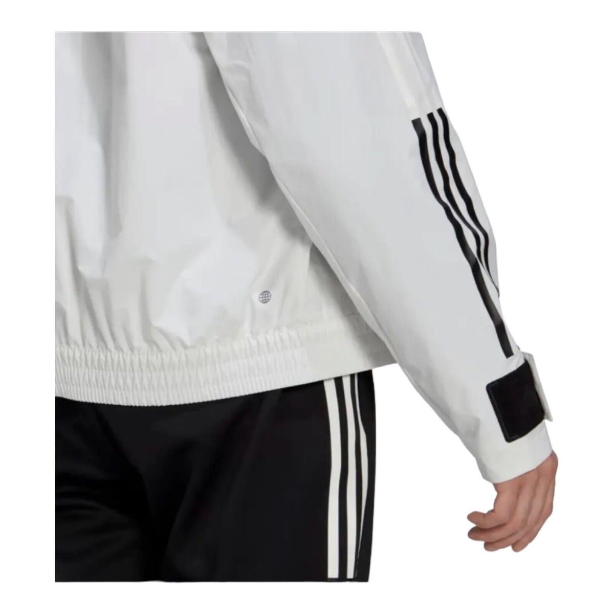 Men s Adidas 3-STRIPES Storm Jacket Full Zip Adjustable Hood HN1928 Med