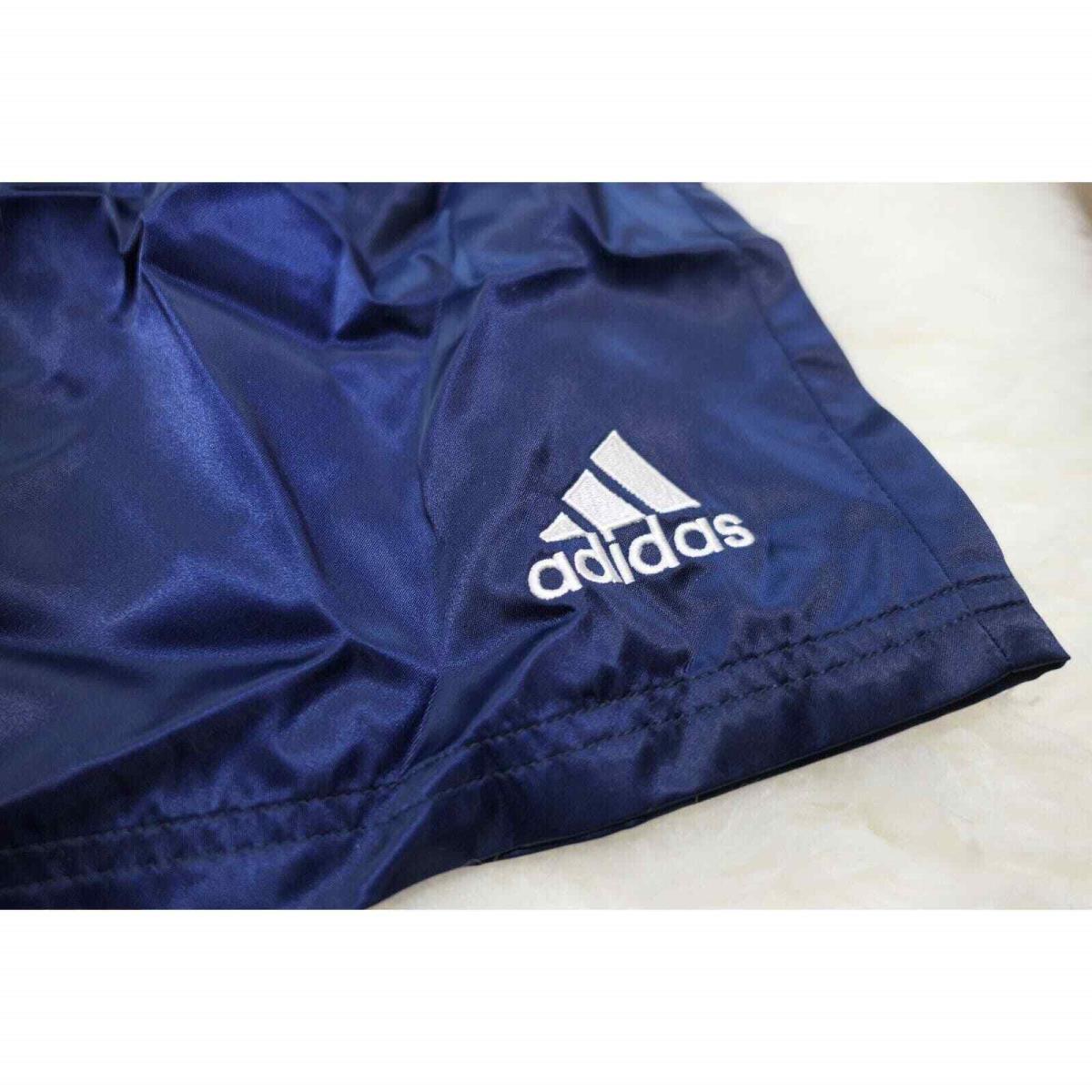 Vintage Y2K Adidas Shorts Men`s Large Shiny Satin Blue Soccer Genoa