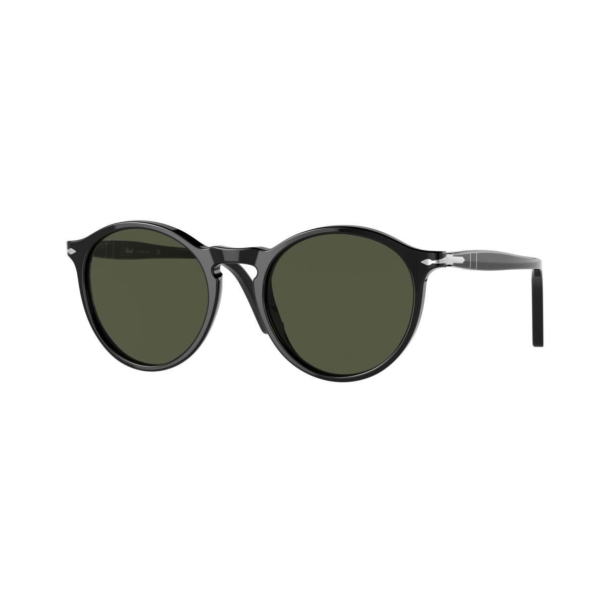Persol PO3285S 95_31 Round Black Green 52 mm Unisex Sunglasses