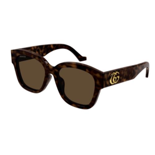 Gucci GG1550SK 002 Havana/brown Striped Cat Eye Women`s Sunglasses