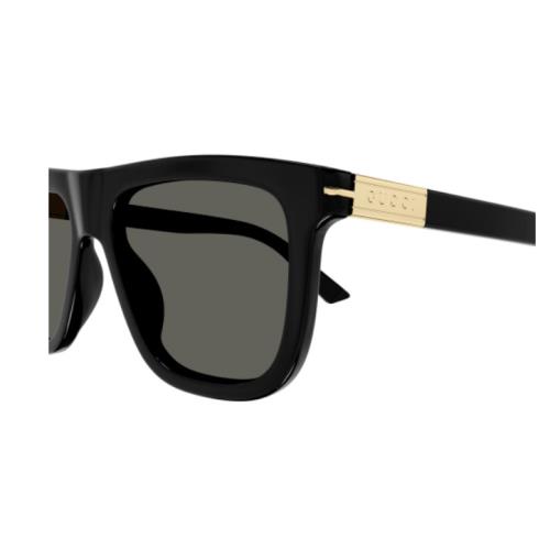 Gucci GG1502S 001 Black/grey Soft Square Men`s Sunglasses