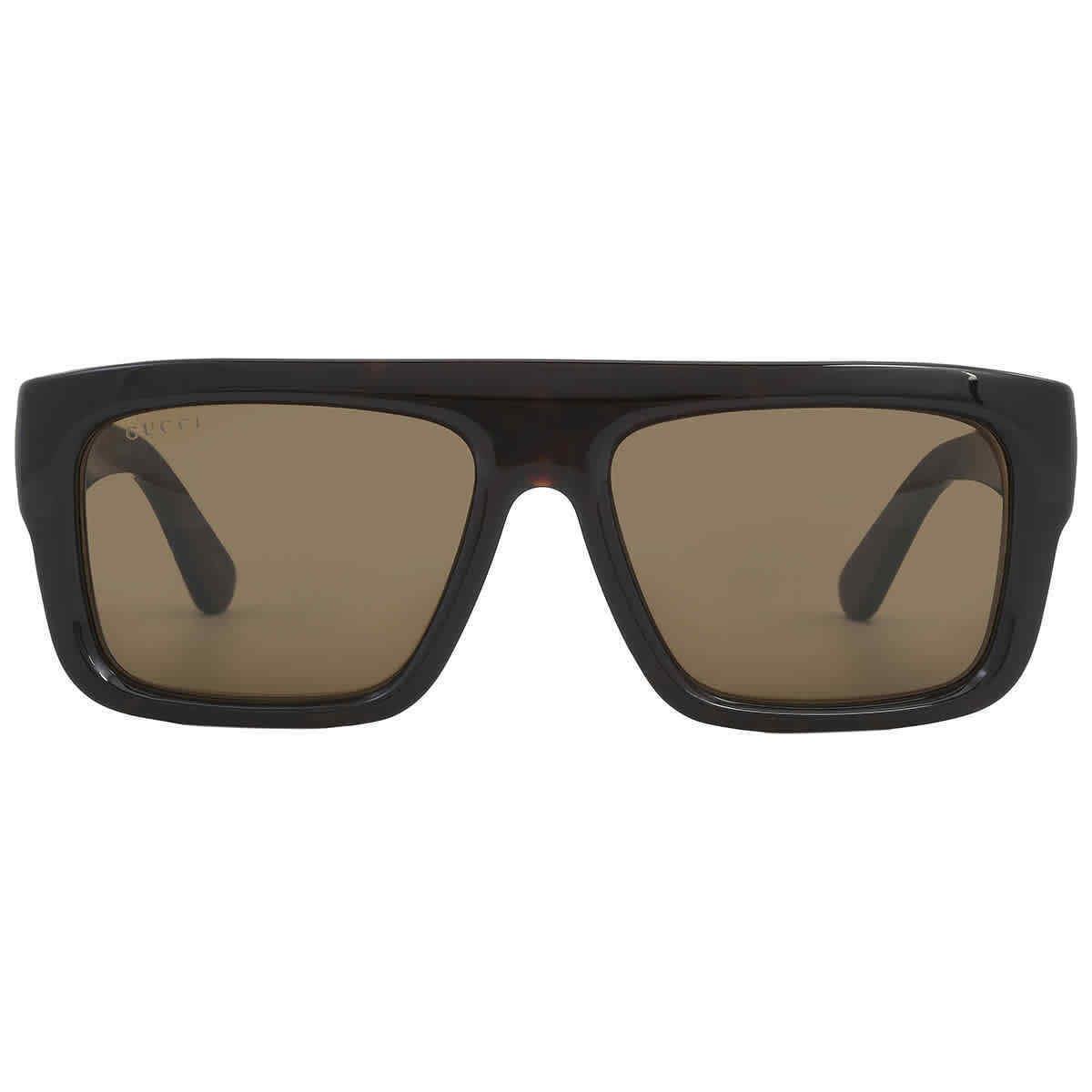 Gucci Brown Square Men`s Sunglasses GG1461S 002 55 GG1461S 002 55