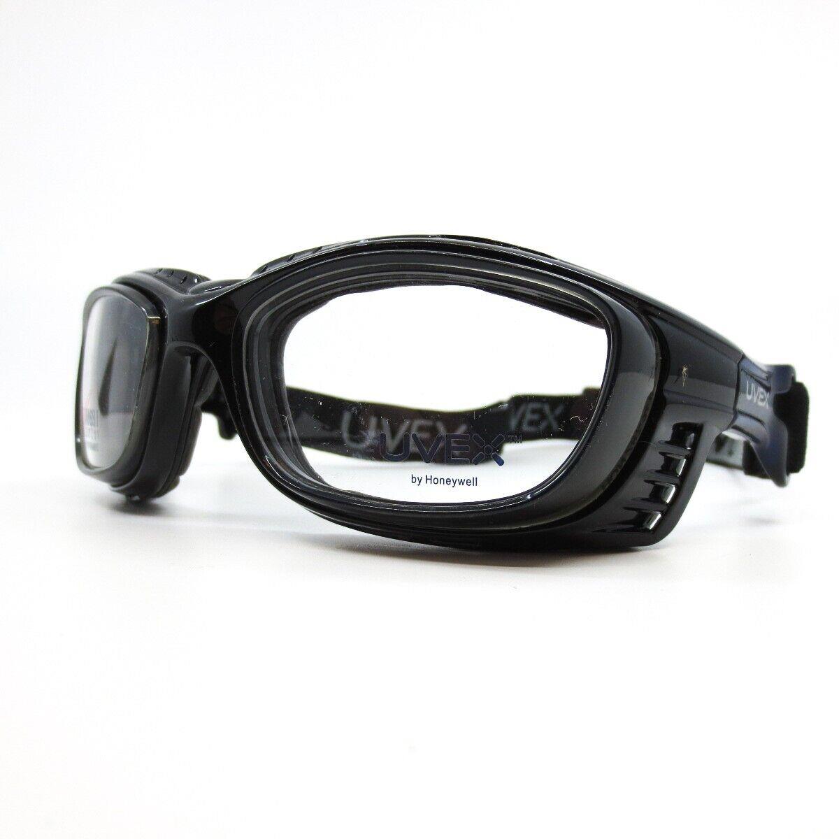 Uvex Safety Goggles Eyeglasses Frames SW09 Black Z87-2 with Strap 56-21-127