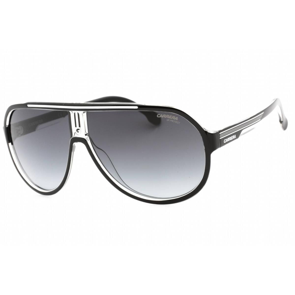 Carrera Men`s Sunglasses Black White Aviator Shape Frame Carrera 1057/S 080S 9O