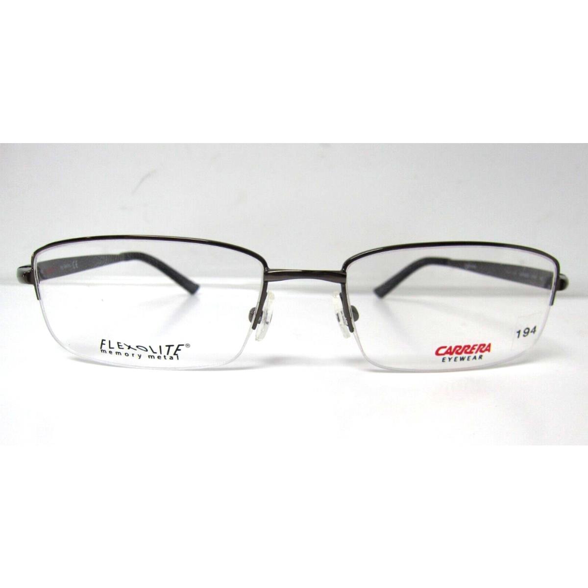 Carrera Flexolite CA 7600 01A1 Silver Half Rim Metal Eyeglasses Frames 54-18 145