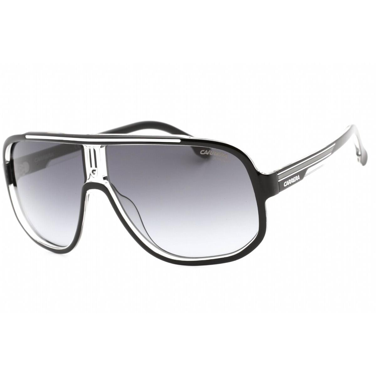 Carrera 1058/S 80S 9O Sunglasses Black White Frame Gray Lenses 63mm