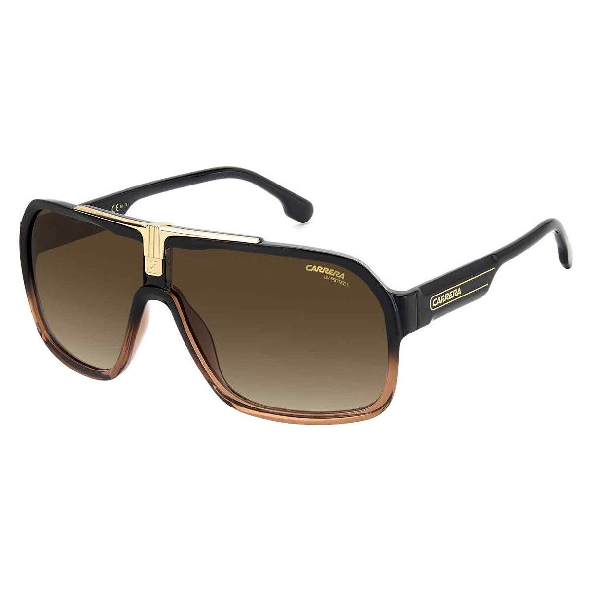 Carrera 1014/S Sunglasses Black Brown Brown Gradient 64mm - Frame: Black Brown / Brown Gradient, Lens: Brown Gradient