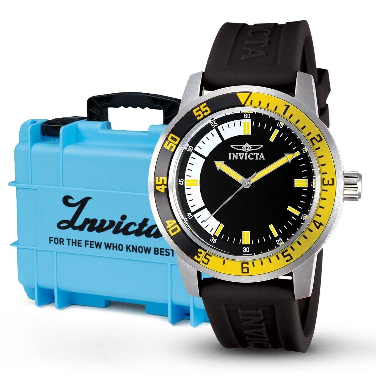 Invicta Specialty Men`s Watch Bundle - 45mm Black with Invicta 8-Slot Dive - Dial: White, Black, Band: Black