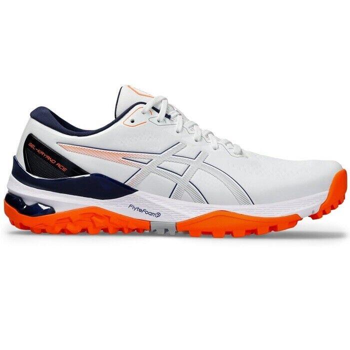 Asics Gel Kayano Ace 2 Golf Shoes - Spikeless Shoes - White / Shocking Orange Standard