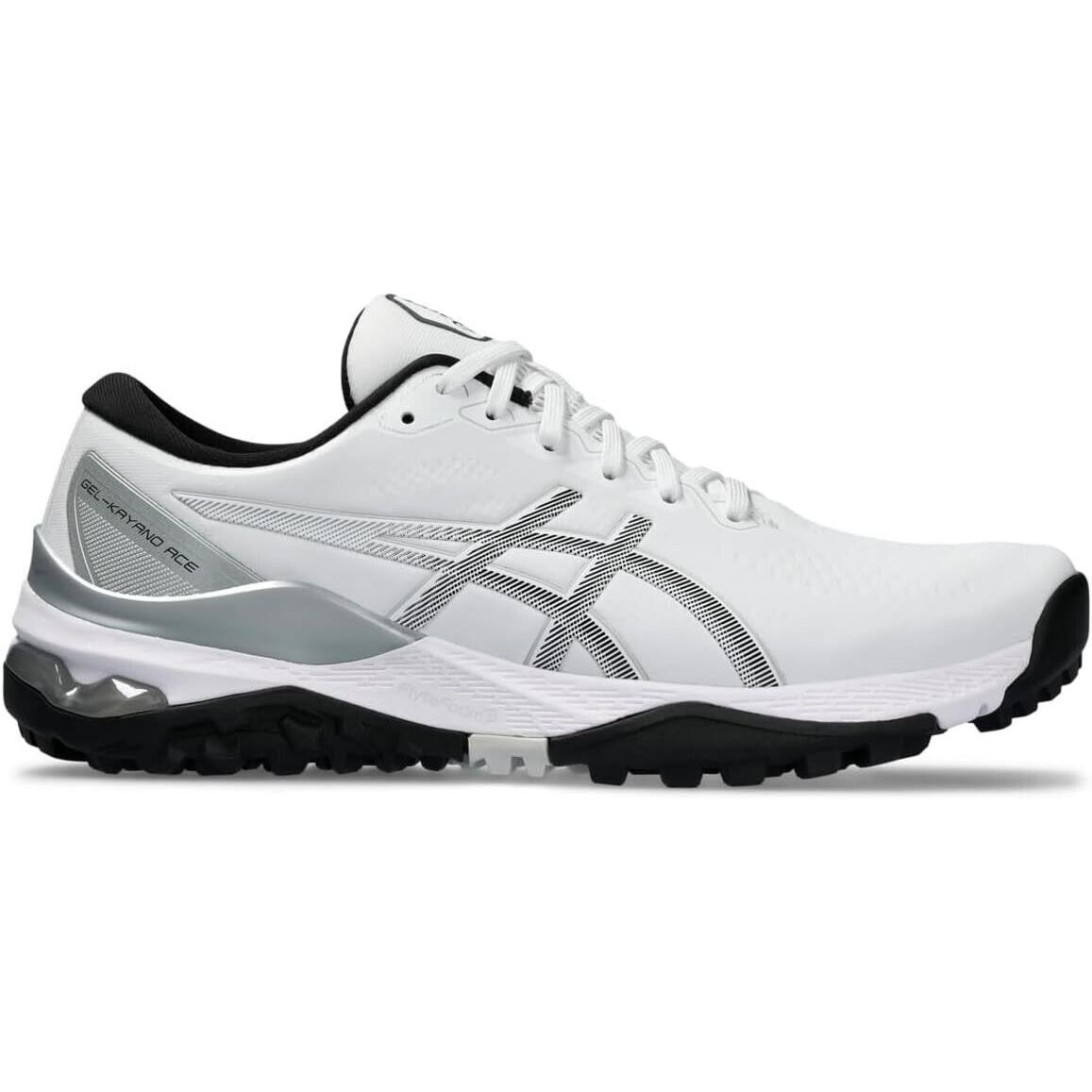 Asics Gel Kayano Ace 2 Golf Shoes - Spikeless Golf Shoes - White / Black - 11 - White